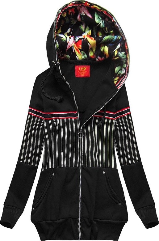 DŁUŻSZA FINEZYJNA BLUZA CZARNA (616A)