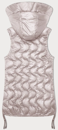 Bezrękawnik damski z ozdobnym pikowaniem S'West perłowy róż (B8337-51)