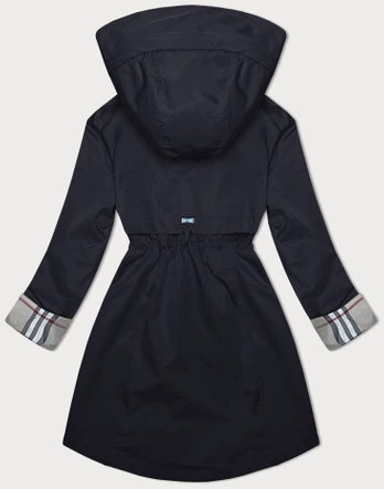 Parka z ozdobną podszewką BH Forever granatowa (BH-2401BIG)