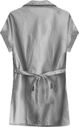 KOSZULA Z ZAKŁADKAMI SZARA (1153)