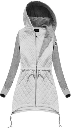 SZARA KURTKA Z DRESOWYMI RĘKAWAMI (1681)