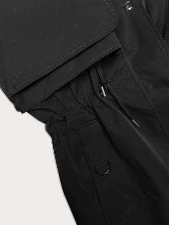 Cienka parka damska z kapturem BH Forever czarna (BH-2403)