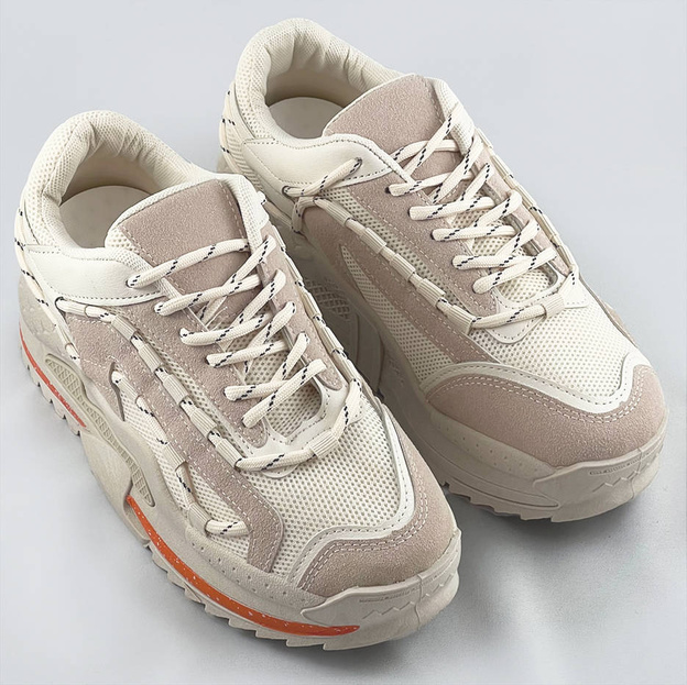 Damskie buty sportowe beżowe (s1115)