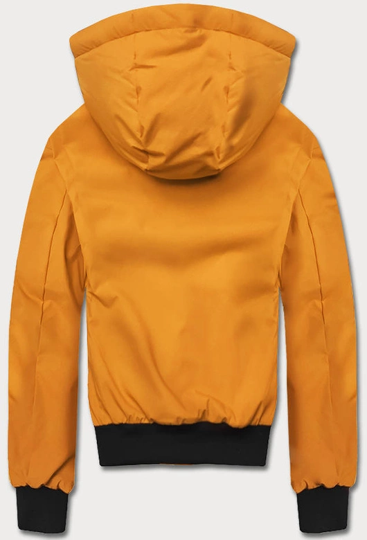 Sportowa kurtka męska z kapturem żółta (5M3111-254)