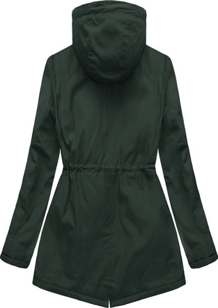 KURTKA TYPU PARKA BUTELKOWA ZIELEŃ (B2649)