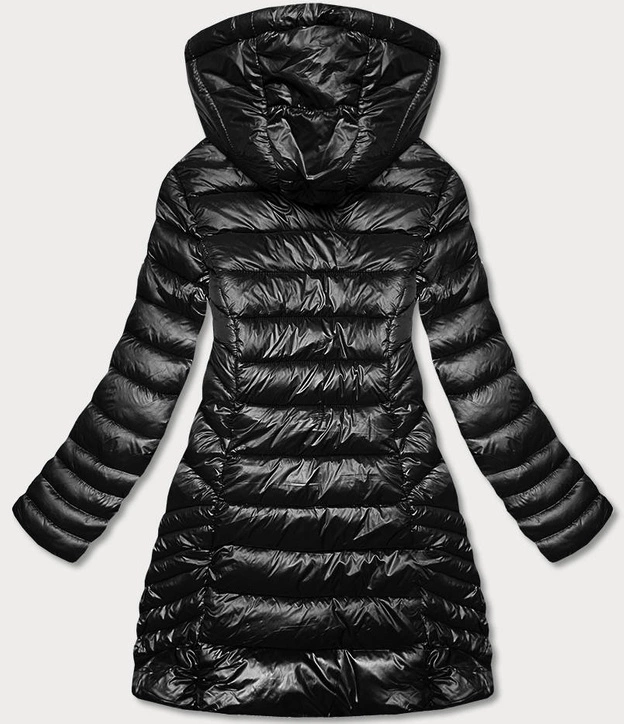 Lekka pikowana kurtka zimowa damska czarna (z2821-1)