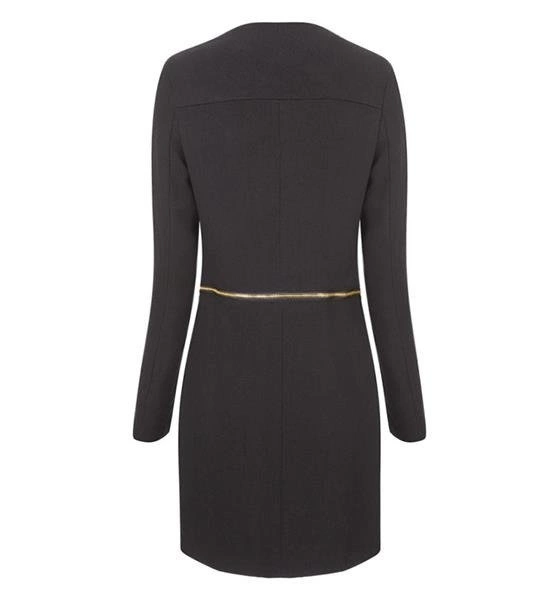 PROSTY PŁASZCZ Z ZAMKIEM CZARNY (2425)