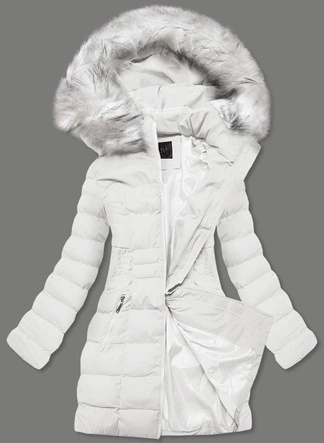 PUCHOWA KURTKA ZIMOWA DAMSKA BIAŁA (16M9061-281)