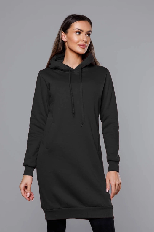 Długa bluza dresowa czarna (YS10005-3)