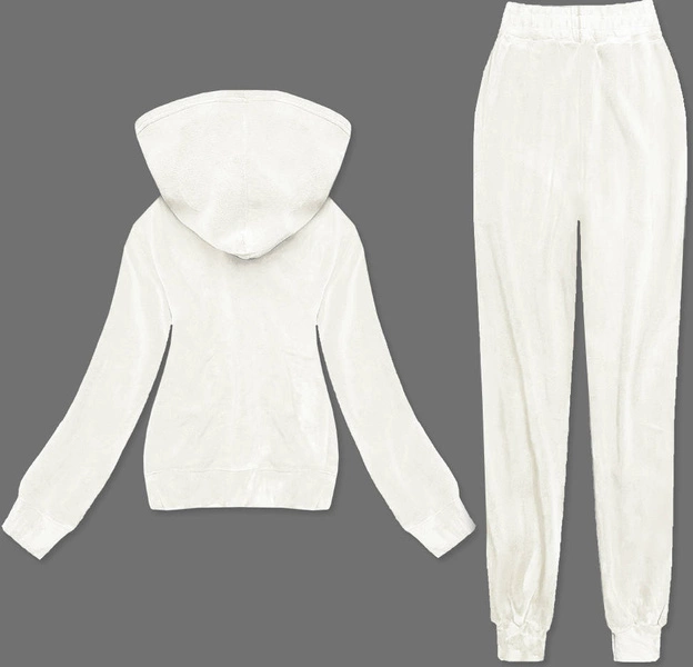 Polarowy komplet dresowy damski ecru (YP-1024)