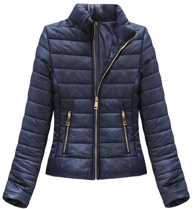 KRÓTKA PIKOWANA KURTKA GRANATOWA (81264)