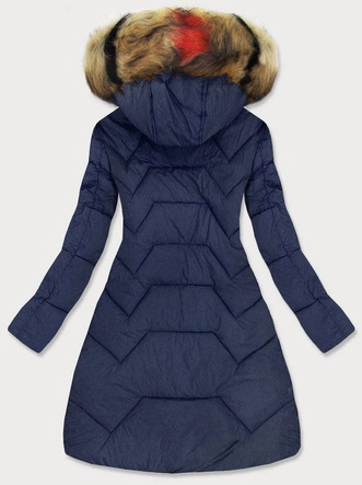 PIKOWANA KURTKA DAMSKA GRANATOWA (2013-2BIG)