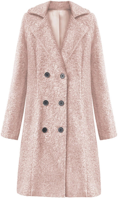 DWURZĘDOWY PŁASZCZ BARANEK ANTYCZNY RÓŻ (18760)