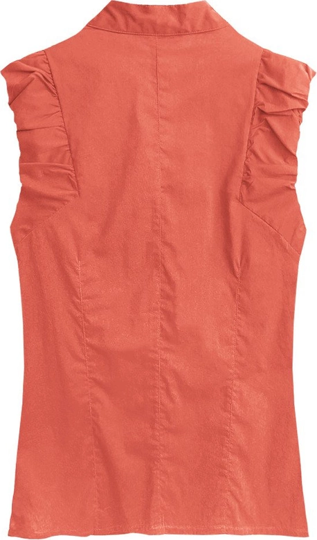 KOSZULA Z MARSZCZONYMI RAMIONAMI KORALOWA (1045)