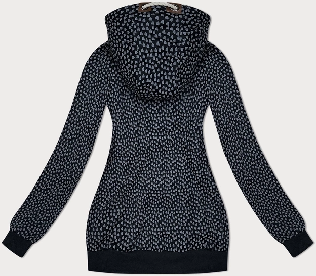 Rozpinana bluza damska w serduszka granatowa (2315)