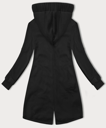 Rozpinana długa bluza damska z kapturem LHD grafitowa (AMG-693A)