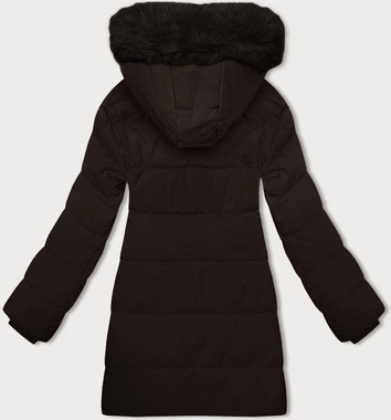 Zimowa kurtka damska z kapturem J Style czekoladowa (16M9099-158)