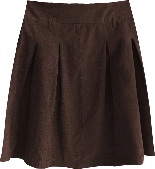 BAWEŁNIANA SZTRUKSOWA SPÓDNICA CIEMNOBRĄZOWA (2226)