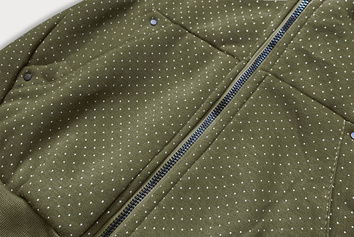Rozpinana bluza w kropki khaki (amg830)