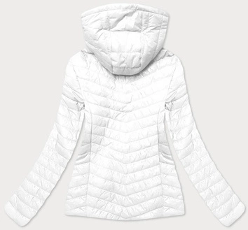 BŁYSZCZĄCA KURTKA DAMSKA BIAŁA (6380)