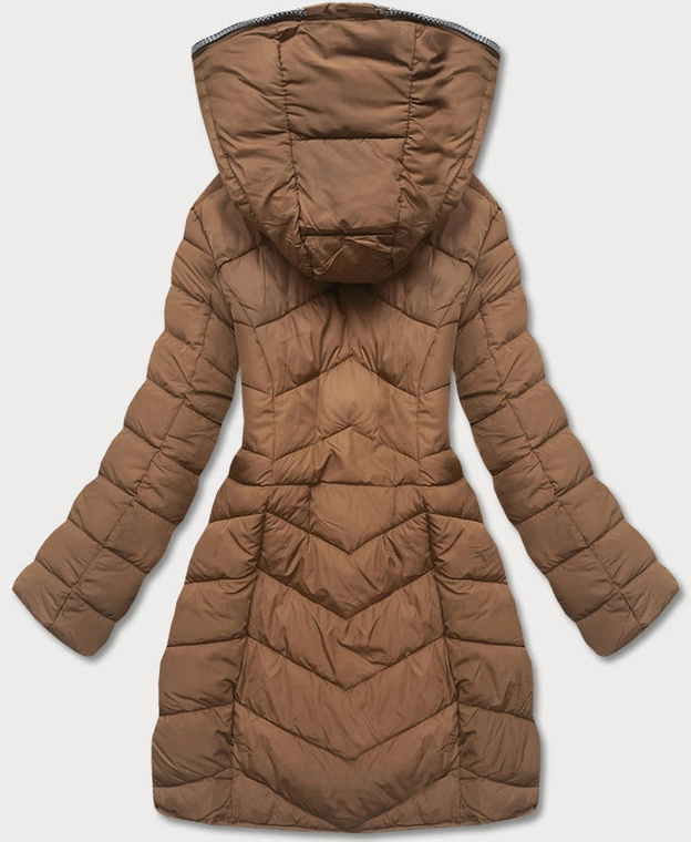 Przejściowa kurtka damska puchowa brązowa (2M-001)