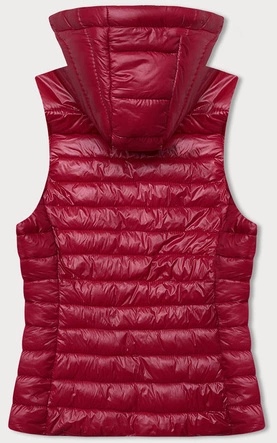 Pikowana kamizelka z kapturem czerwona (16M9138-270)