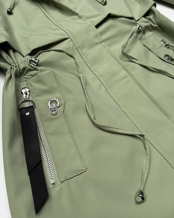 Lekka parka damska na podszewce Goodlookin khaki (KK60407-5#)