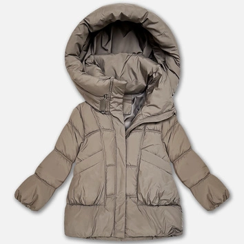 Puchowa damska kurtka oversize S'West beżowa (B8539-12)