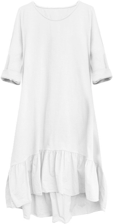 BAWEŁNIANA SUKIENKA OVERSIZE BIAŁA (299/1ART)