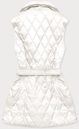 Kamizelka damska z kołnierzem ecru (jin221)