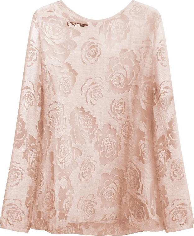 BLUZKA W RÓŻE PUDROWY RÓŻ (7320)