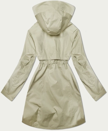 Damski płaszcz z kapturem Glakate beż (LU98022#)