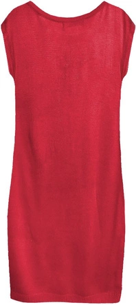 SWETERKOWA SUKIENKA Z CEKINAMI CZERWONA (1170)