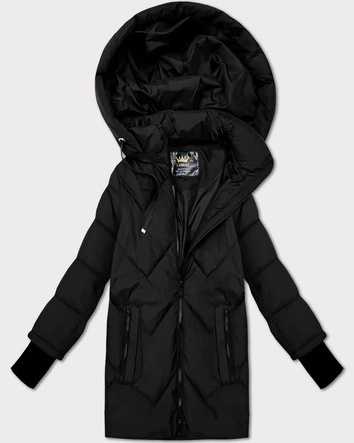 Przejściowa kurtka pikowana z odpinanym kapturem Libland czarna (LD-7749)