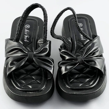 Sandały na platformie czarne (cm-58)