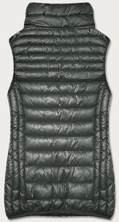 Damska kamizelka ze stójką khaki (B8233-11)