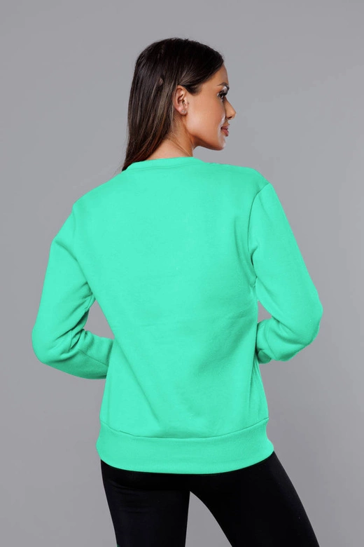 BLUZA DRESOWA DAMSKA ZE ŚCIĄGACZAMI MIĘTOWA (W01-39)