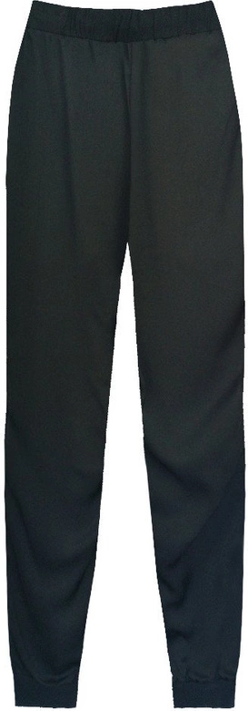 GŁADKIE SPODNIE Z LAMPASAMI CZARNE (1004)