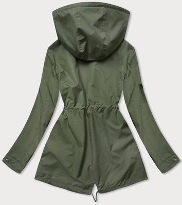 DAMSKA KURTKA DWUSTRONNA KHAKI-BEŻ (BH2016)