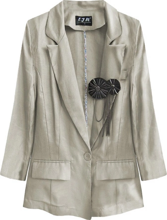 ŻAKIET Z BROSZKĄ BEŻOWY (1910)