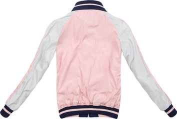 DWUSTRONNA BOMBERKA Z NASZYWKAMI GRANATOWO-RÓŻOWA (W517)