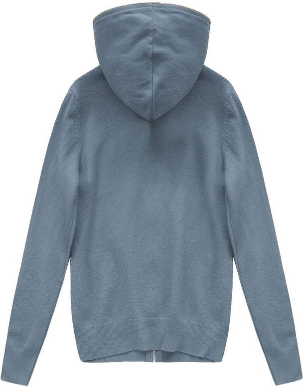 ROZPINANY SWETER Z KAPTUREM NIEBIESKI (P101)