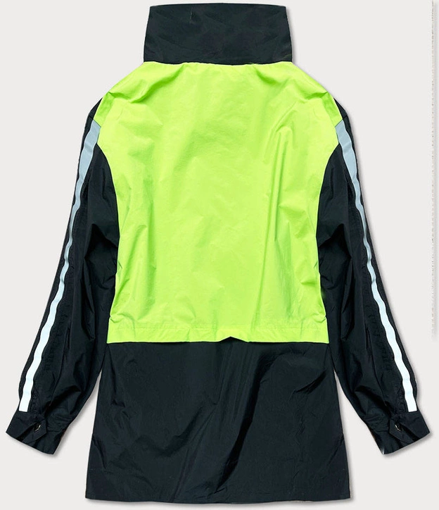 Damska kurtka wiatrówka czarno/zielona (ag3-010)