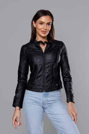 Ramoneska ze stójką czarna (HM22)