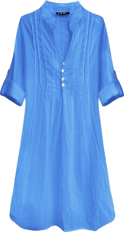 DŁUGA KOSZULA Z ZAKŁADKAMI CHABROWA (1031)