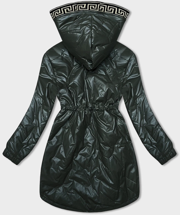 Kurtka damska z ozdobnym pikowaniem S'West ciemna zielona (B8146-10)