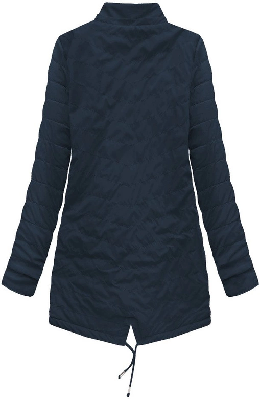 DWUSTRONNA PARKA Z KAPTUREM GRANATOWA (W0231BIG)