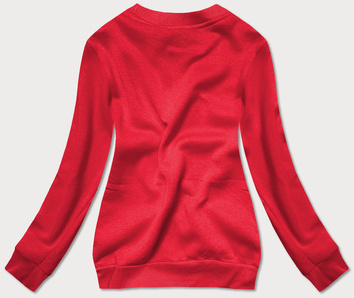 Bluza dresowa damska ze ściągaczami czerwona (w01-59)