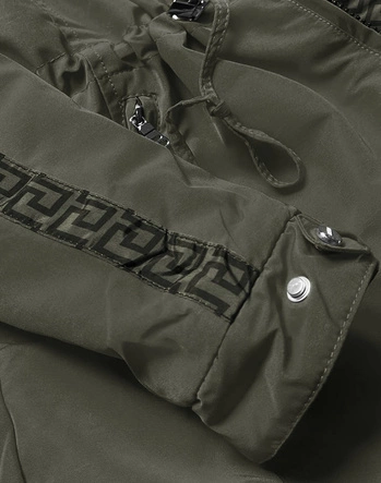 Dwustronna kurtka damska zielona (w555)