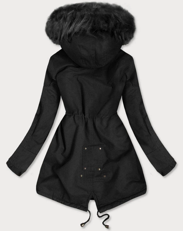 ZIMOWA PARKA DAMSKA CZARNA (D-213)